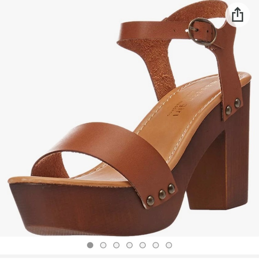 Madden Girl Women’s Lifft Heeled Sandal (Cognac)